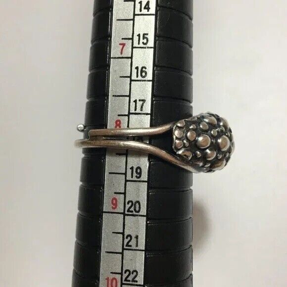 Vintage Beaucraft Ring Sterling Silver Adjustable Size 7 Made in USA RI Signed - Picture 5 of 9